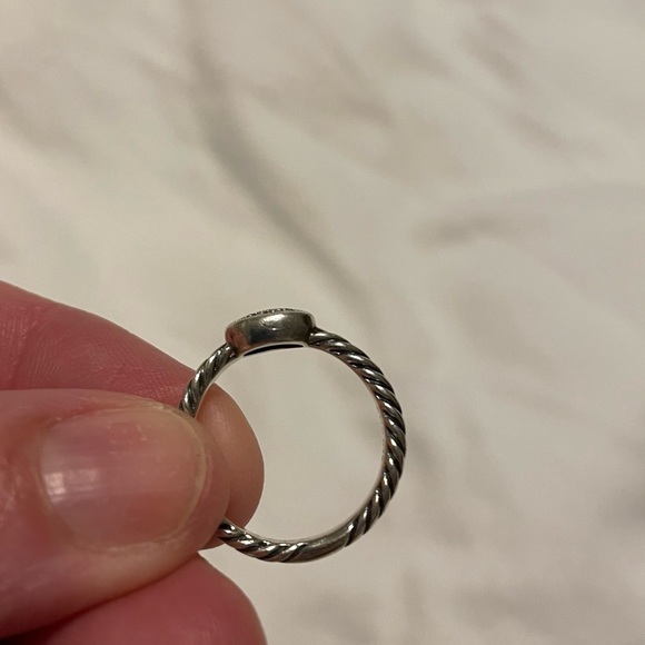 David yurman silver ring with pave diamonds - Picture 2 of 4